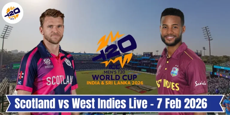 WI vs Scotland live score